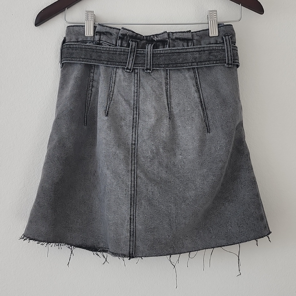 Free People East Of Eden Paperbag Waist denim Mini skirt Western Boho Festival - Picture 6 of 7